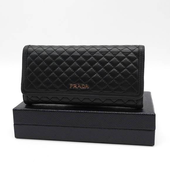 🍓PRADA NERO Quilted Wallet - Picture 4 of 12
